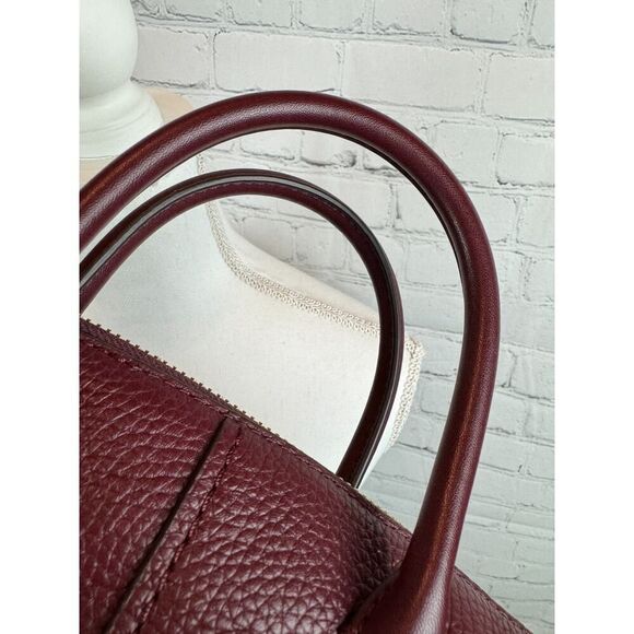MICHAEL KORS Hyde oxblood color small pebbled leather satchel handbag NEW - Picture 12 of 13